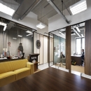 IQ-Single glass partitions wall to create offices 
