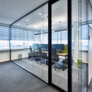 Double glass partition with hight sound insulation