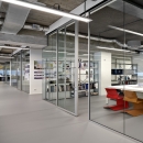 Office with partition wall and sliding door of QbiQ