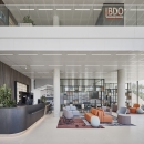 High glass walls of 3.5 meters height at BDO Eindhoven.