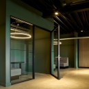 Privacy room with glass partition