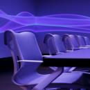 Chairs in de 360 degree meeting room at The Flow Houthavens Amsterdam