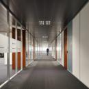 Office corridor with on both sides IQ-Pro partition glass walls