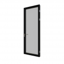 KDG100 Full flush aluminumframed door with double glass and single seal.