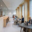 Fire resistant glass partition at Marga Klompé Building