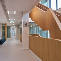 Staircase and corridor at De Office in Den Bosch