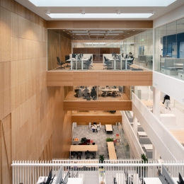 Over 3 meters high fireproof and fall-through resistant glass wall.