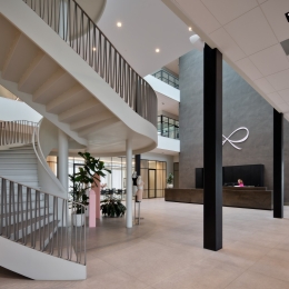 Entrance hall of the Hunkemöller distribution center in Almere, Netherlands