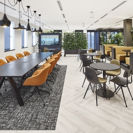 Interior at BDO Maastricht. Company restaurant.