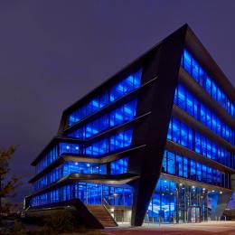 The Flow Houthavens Amsterdam Building Exterior by night