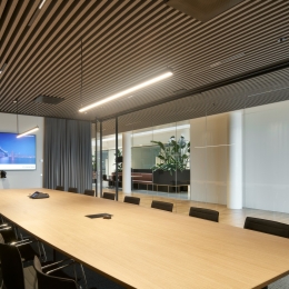 Boardroom with glass wall at Plus Ultra Leiden