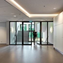 EW30 fire resistant glass wall with doors