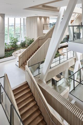 Stairs in the main hall at Canon Production Printing Venlo