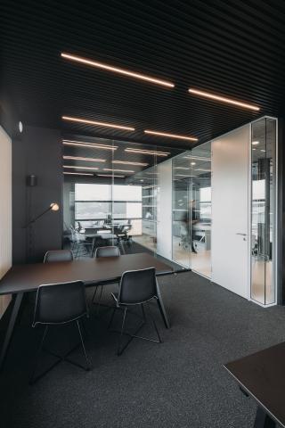 Office dividing double glass partition 