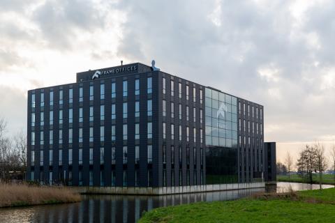 Novo Nordisk building from the outside in Alphen aan den Rijn