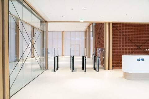 Entrance to ASML De Run 1000 in Veldhoven