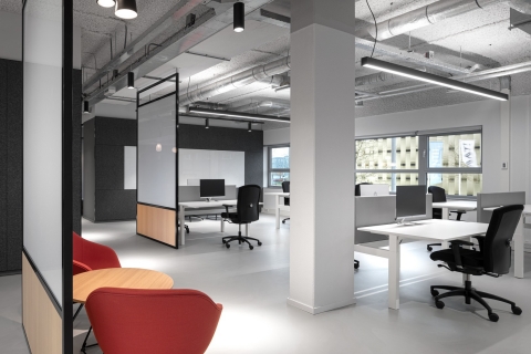 Area dividing walls  at Commvault in Utrecht