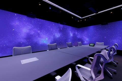 360 degree projection in board room at The Flow Houthavens Amsterdam