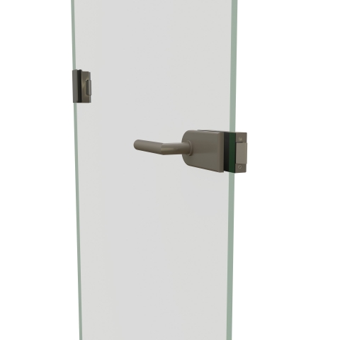 Tempered glass door 10mm thick lock side