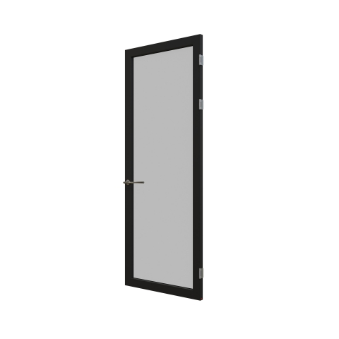 KDD43-80 Aluminum framed door with laminated glass