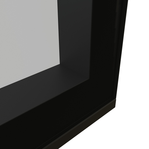 KDG77 Full flush aluminumframed door with double glass and single seals.